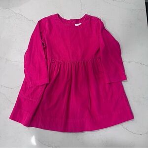 Hanna Andersson Corduroy Long Sleeve Dress Pink Pocket Dress | Size 120 (6–7)